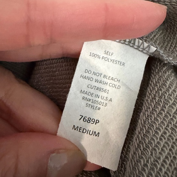 NWT ALTAR D'State Scalloped Short Sleeve Gray Faux Suede Shirt Mini Dress Sz M - Picture 6 of 6